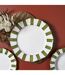 Lot de 6 Assiettes Plates Cleo 27cm Vert & Blanc-3