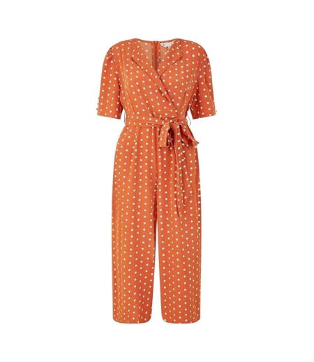 Combinaison Motif/style À Pois Femme Orange Foncé Yumi