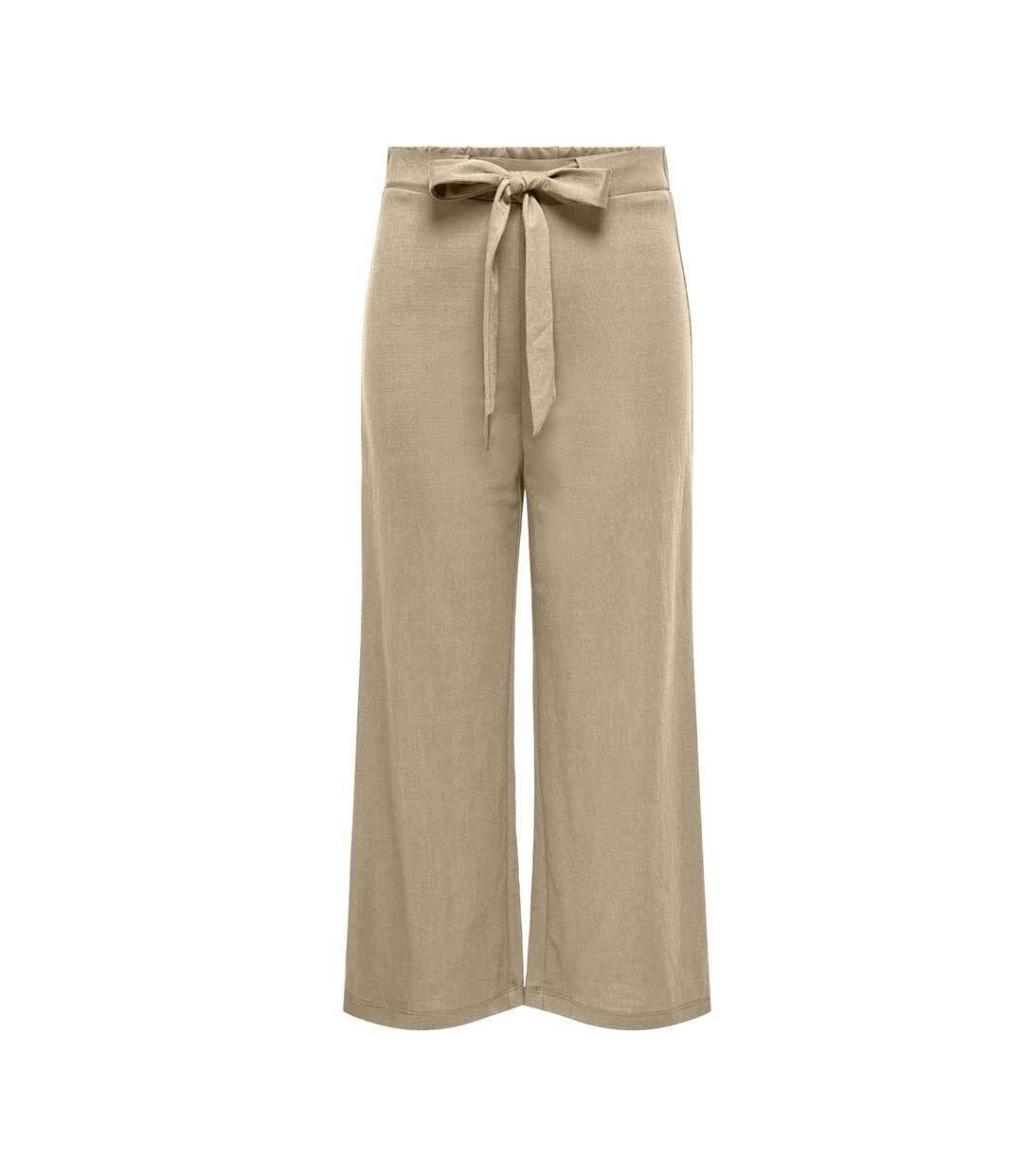 Pantalon fluide beige femme jdy rebekka-1