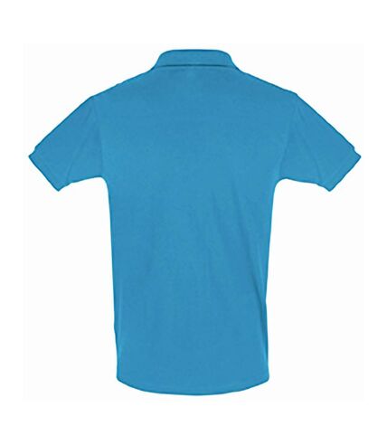 SOLS Mens Perfect Pique Short Sleeve Polo Shirt (Aqua)