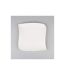 Lot de 6 Assiettes à Dessert Carrées Vague 22cm Blanc-2