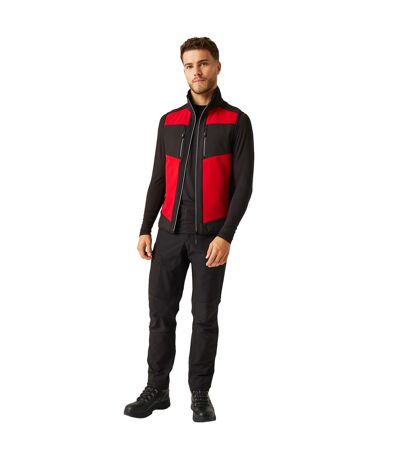 Mens Colour Block Softshell Body Warmer Classic Red Black Regatta Professional