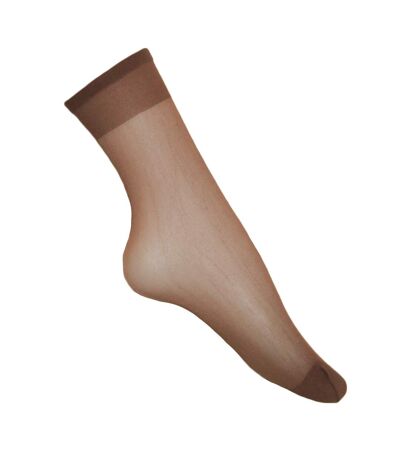 Silky Womens/Ladies Smooth Knit Ankle High (3 Pairs) (Mink) - UTLW249