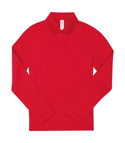 Polo manches longues- Femme - PW464 - rouge