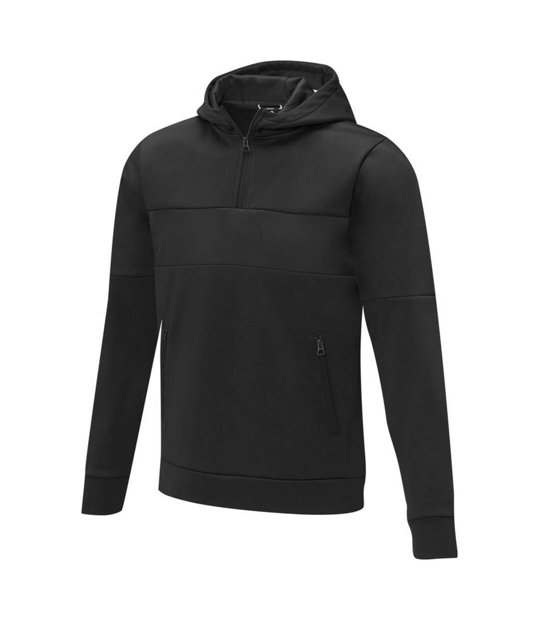 Mens sayan half zip hoodie solid black Elevate Life