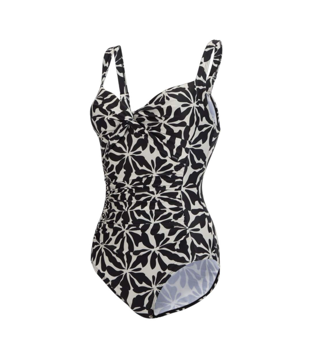 Maillot De Bain 1 Pièce Motif/style Floral Abstrait Sakari Femme Noir Blanc Cassé Floral Regatta-3
