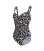 Maillot De Bain 1 Pièce Motif/style Floral Abstrait Sakari Femme Noir Blanc Cassé Floral Regatta-3