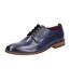 Mens script washed leather oxford shoes navy Base London