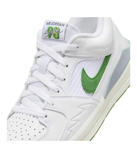Womens/ladies Air Jordan Stadium 90 Leather Trainers White Green Nike