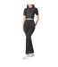 Womens/ladies Plain Crop T-shirt Black Certified-1