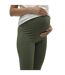 Lot De 2  Leggings Femme Noir Vert De Gris Mamalicious-4