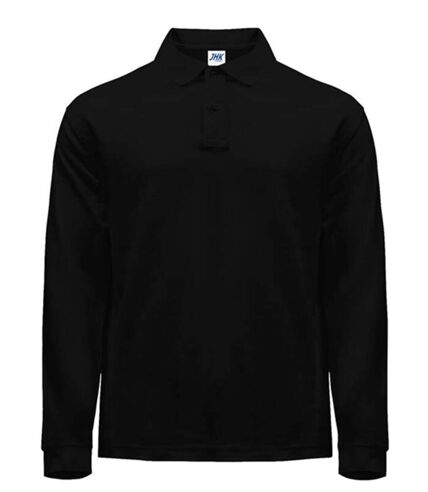 Polo manches longues - Homme - JK215 - noir