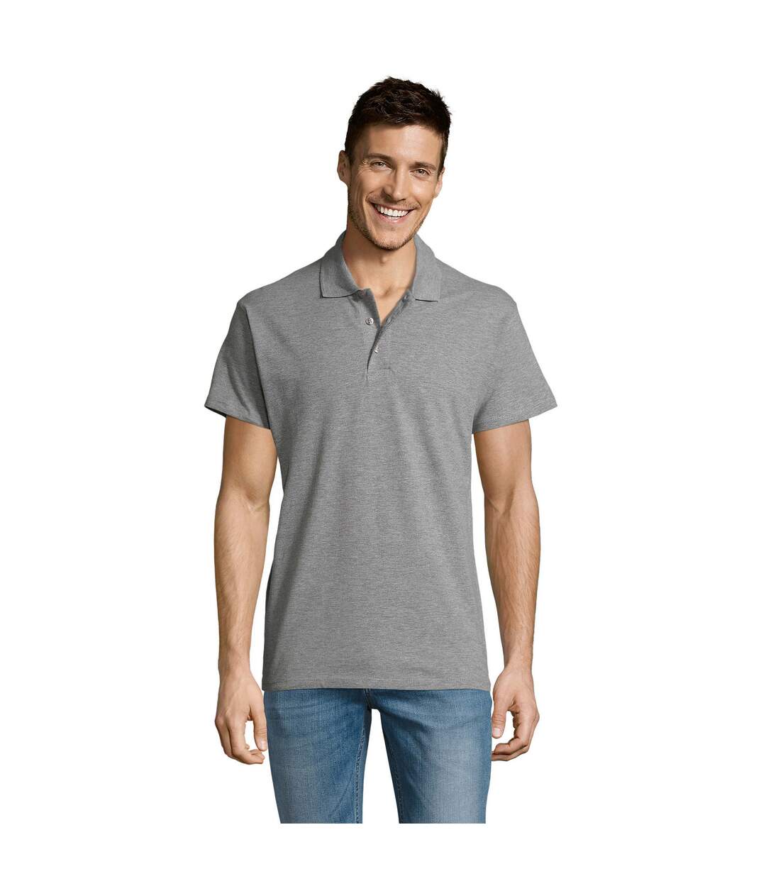Polo Summer Adulte Gris Chiné SOLS-2