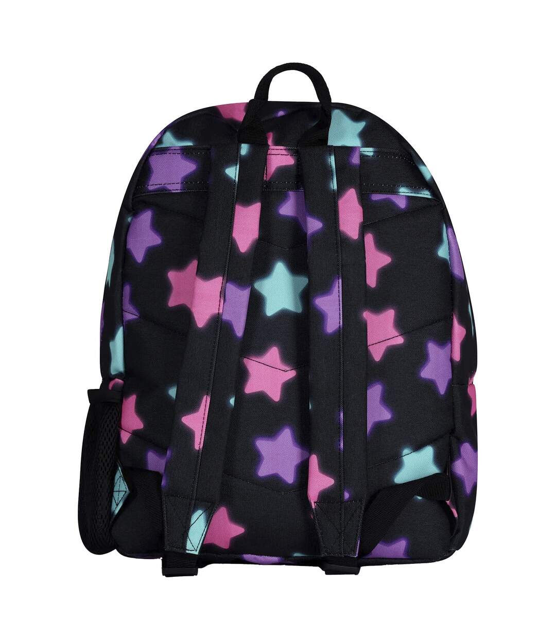 Unisex Black Star Print Backpack with Padded Straps | School Travel Bag-3