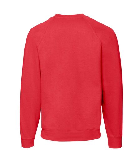 Fruit of the Loom Mens Classic Raglan Sweatshirt (Red)