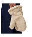 Moufles teddy beige femme pieces netty-2
