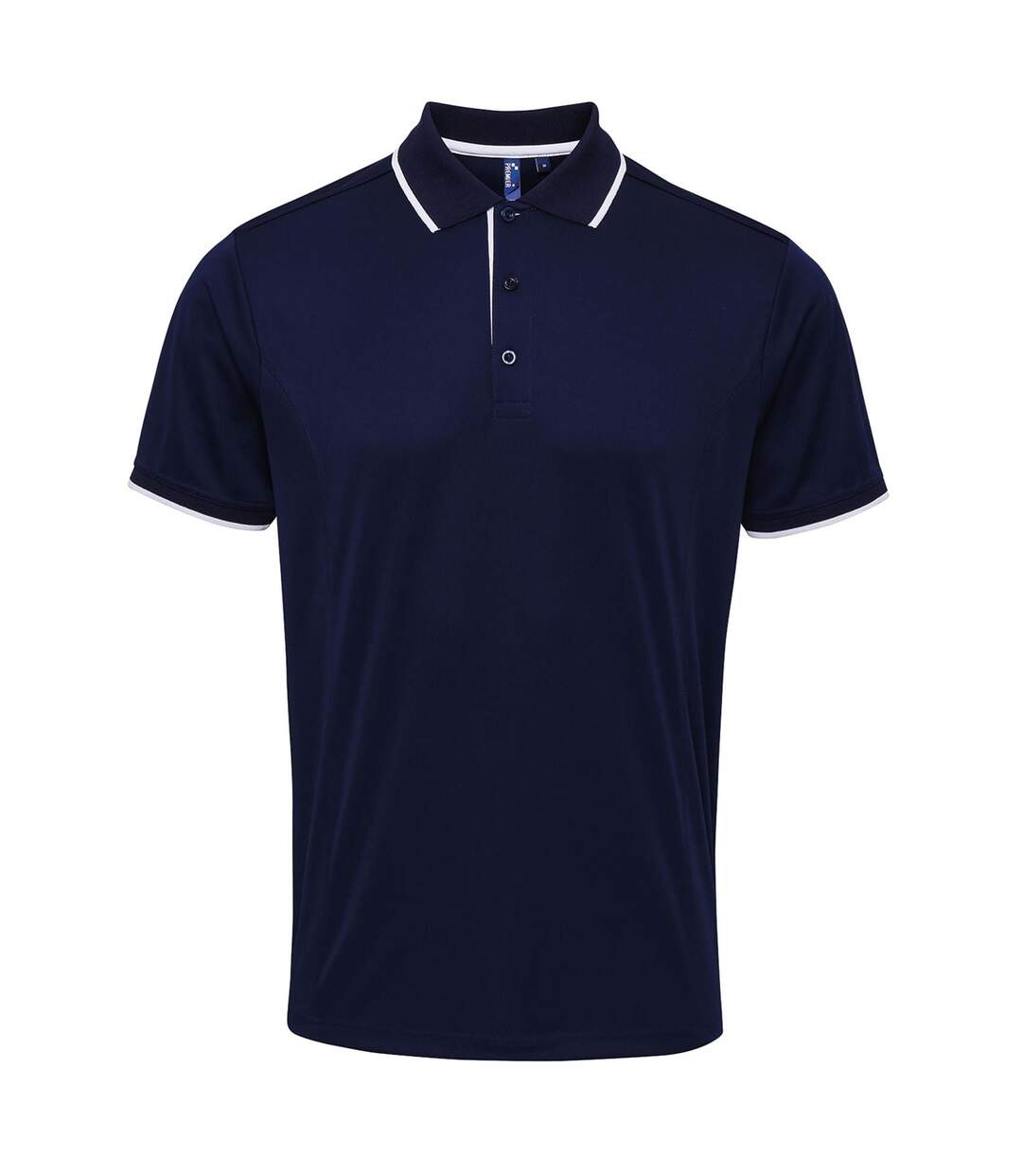 Polo hommes bleu marine/blanc Premier-1