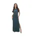 Womens/ladies Sparkle Polyester O Ring Fitted Evening Midi Dress Teal AX Paris-3