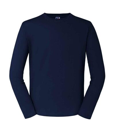 Unisex adult classic long-sleeved t-shirt french navy Russell