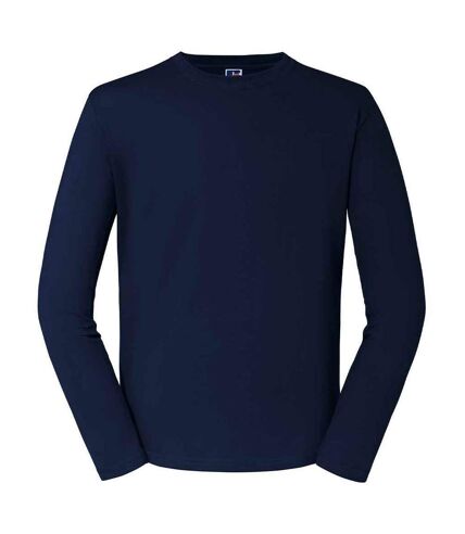 Unisex adult classic long-sleeved t-shirt french navy Russell