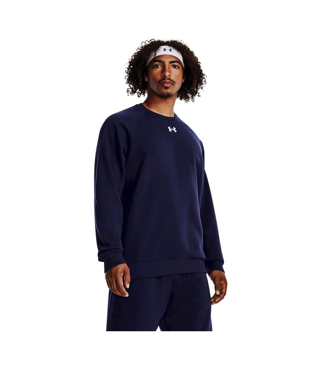 Sweat rival adulte bleu nuit / blanc Under Armour