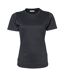 T-shirt À Manches Courtes 100% Coton Femme Gris Foncé Tee Jays-1