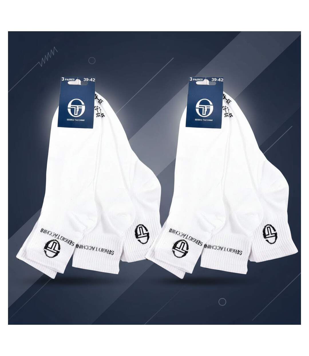 Sergio Tacchini Pack Chaussettes Courte Femme Quarter   Lot de 6-5