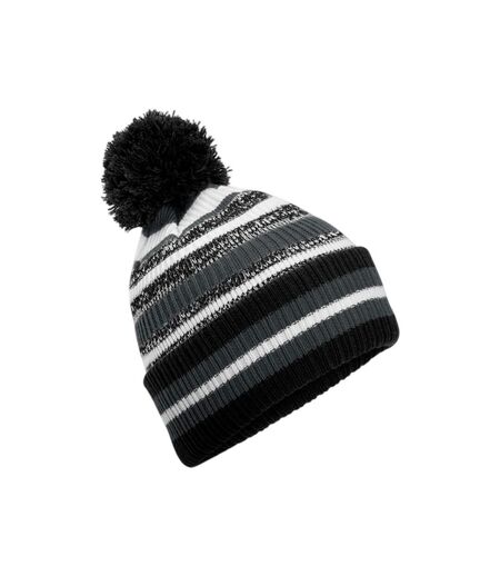 Bonnet Multi-sport Fan Noir Gris Foncé Blanc Beechfield
