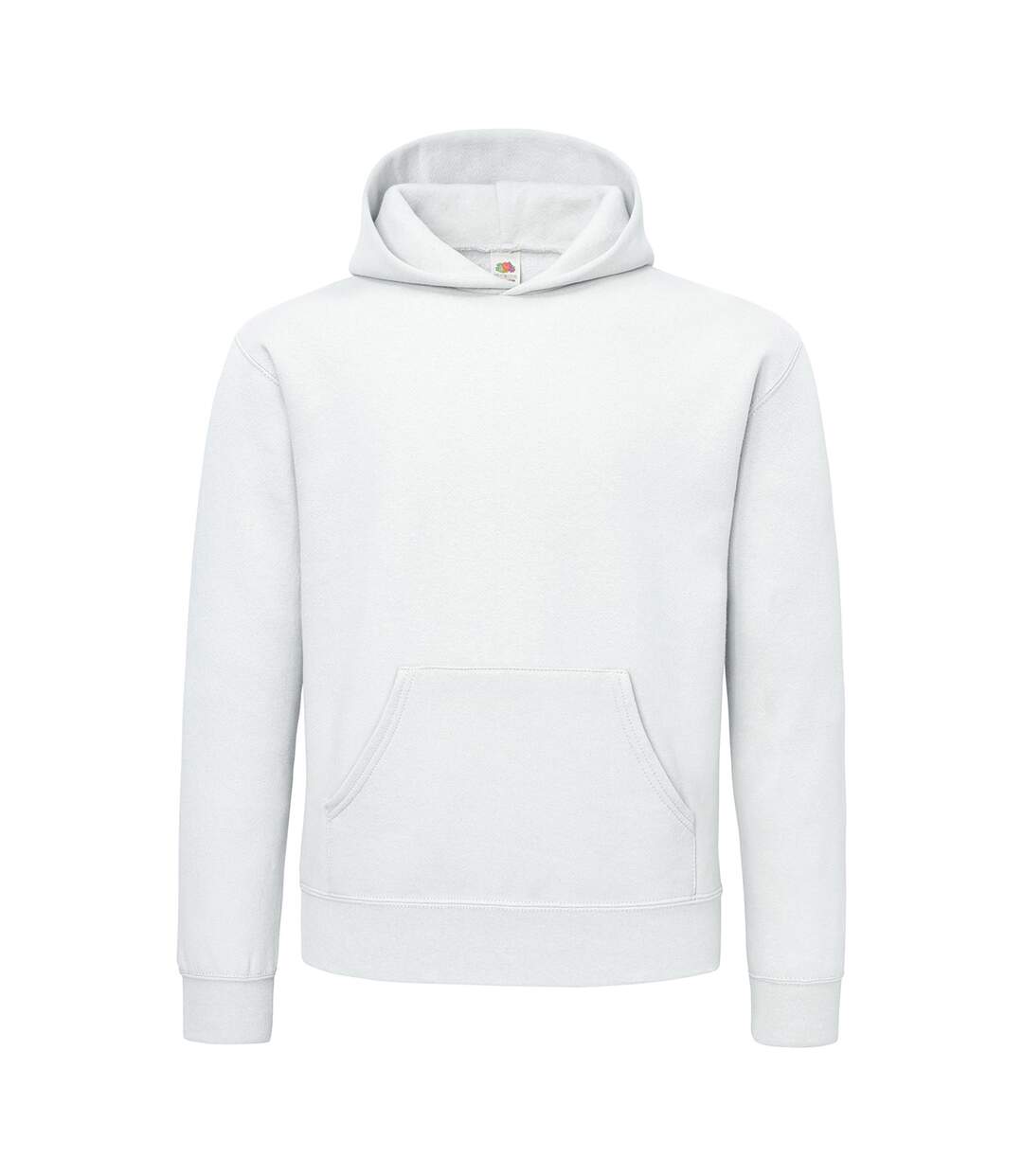 Mens cotton hoodie white Fruit of the Loom-1