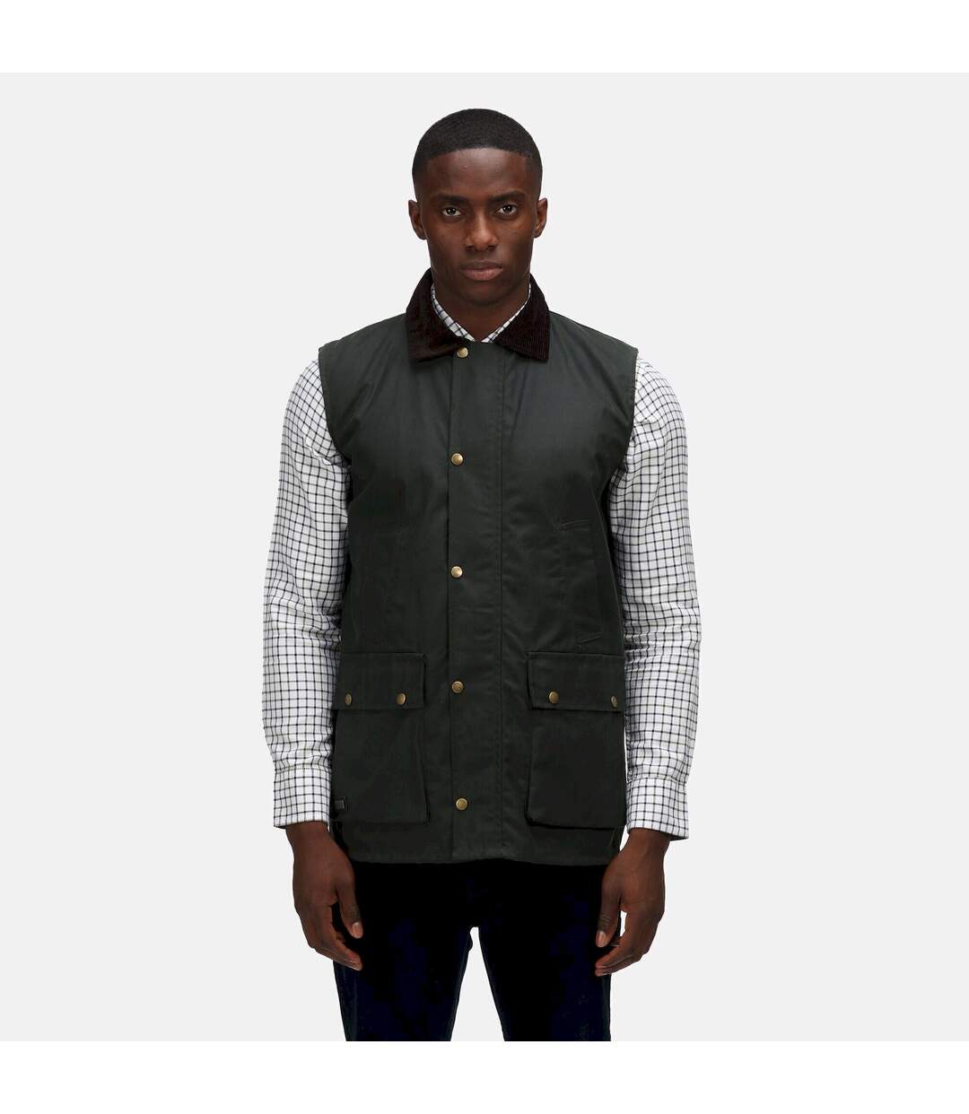 Regatta Mens Banbury Waxed Body Warmer (Dark Khaki) - UTRG6909-1
