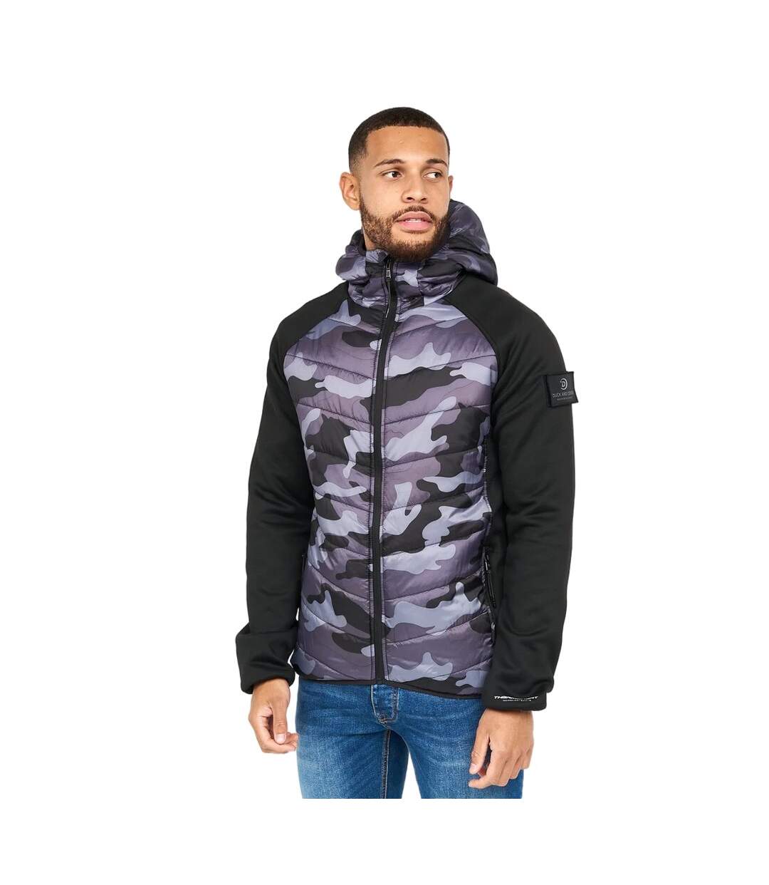 Duck and Cover Mens Quagmoore Camo Jacket Dark