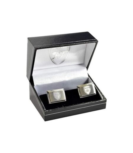 Arsenal FC Boxed Stainless Steel Cufflinks (Silver) (One Size) - UTBS1538