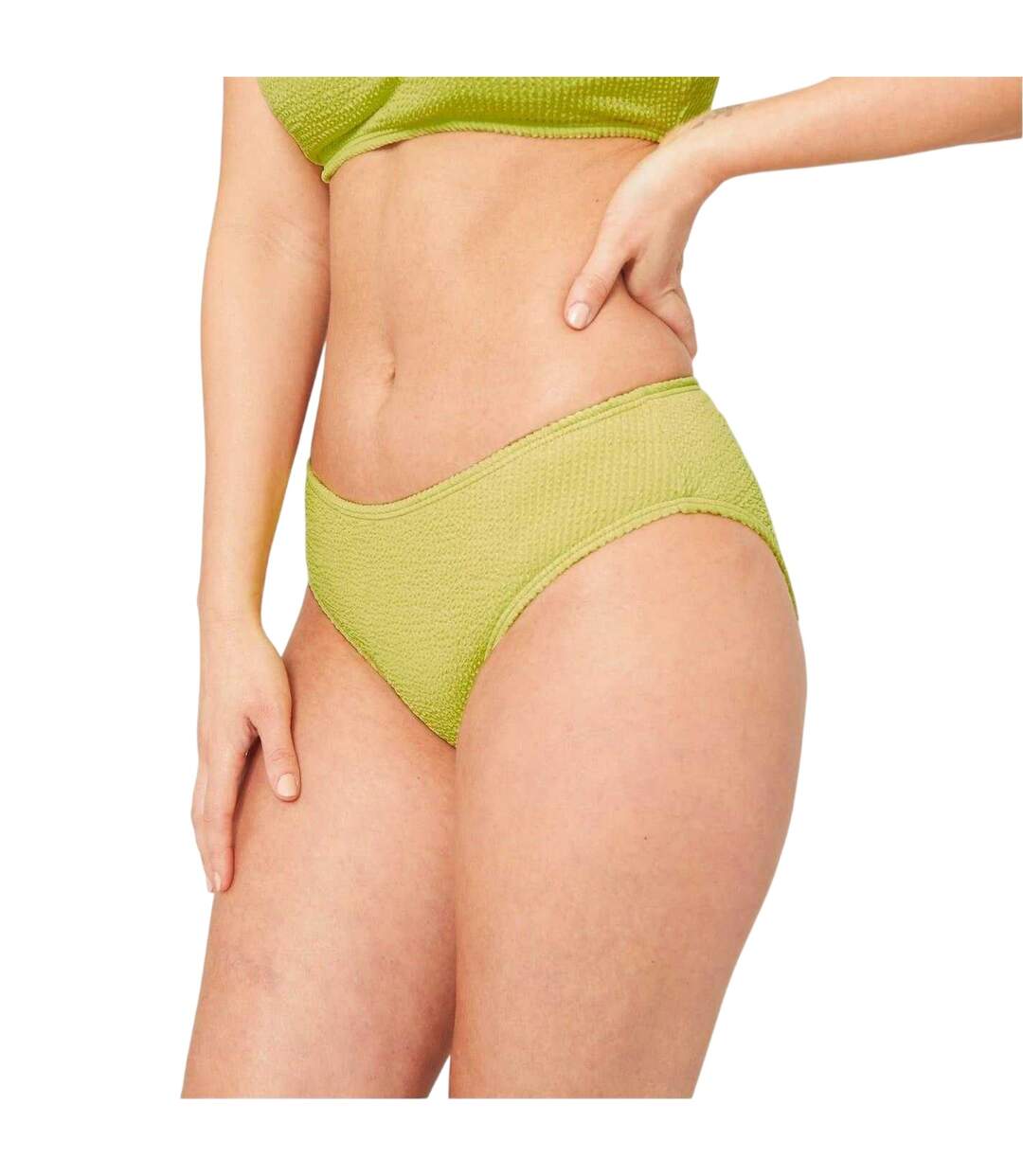 Bas De Maillot De Bain Motif/style Texturé Femme Vert Clair Vif Be You-4