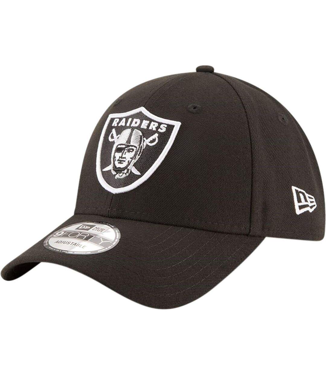 9forty Embroidered Logo Dad Hat Black Las Vegas Raiders-3