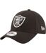 9forty Embroidered Logo Dad Hat Black Las Vegas Raiders-3