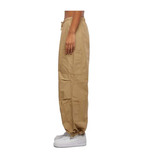 Womens/ladies Cotton Parachute Cargo Trousers Union Beige Urban Classics