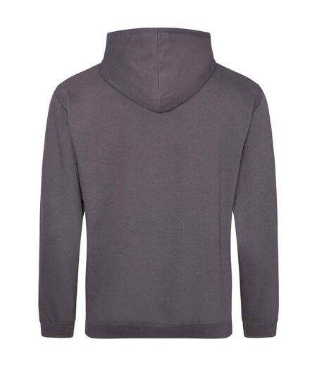 Sweat à capuche college adulte gris acier Awdis