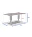 Table de jardin relevable rectangulaire en aluminium SALIMIA - Argile et lin-3
