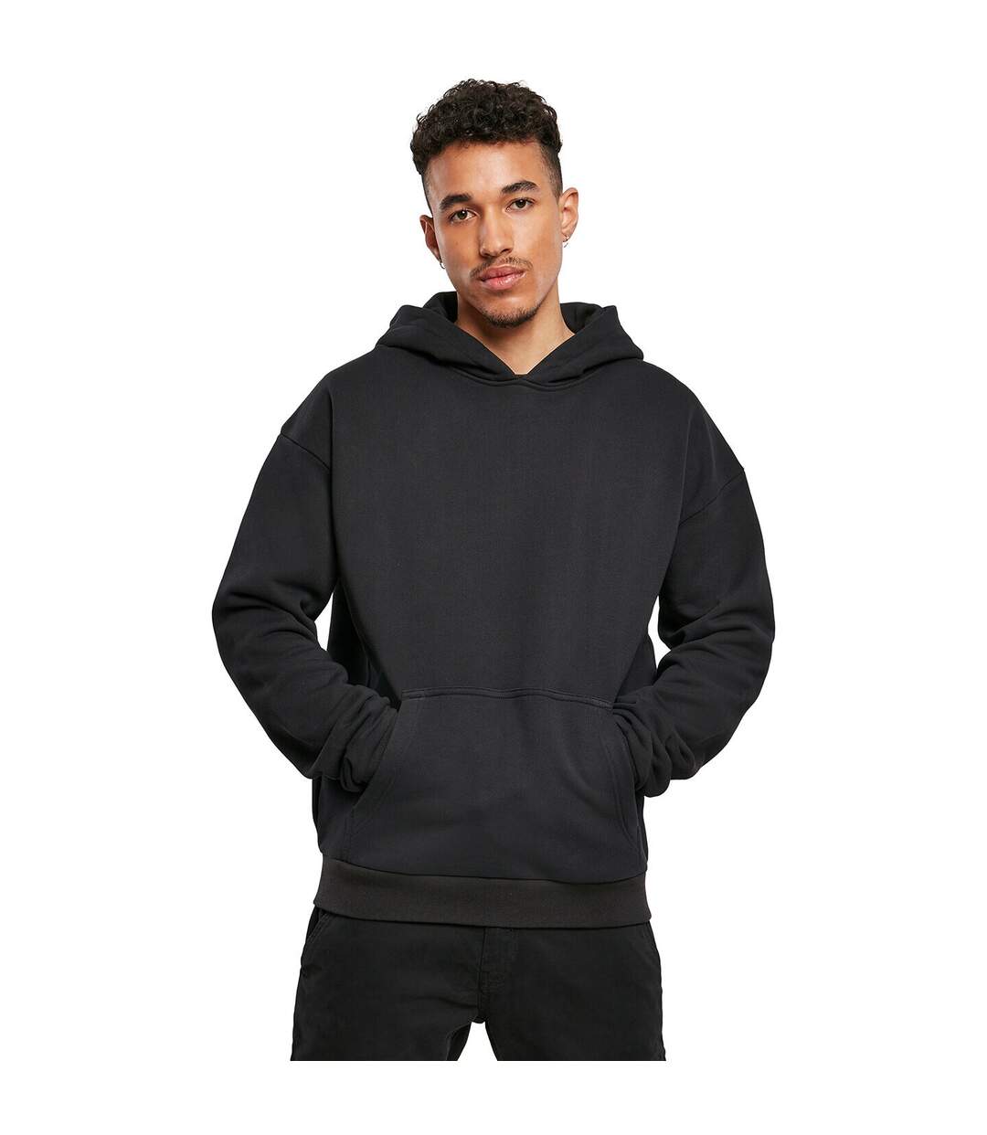 Sweat à capuche homme noir Build Your Brand-3