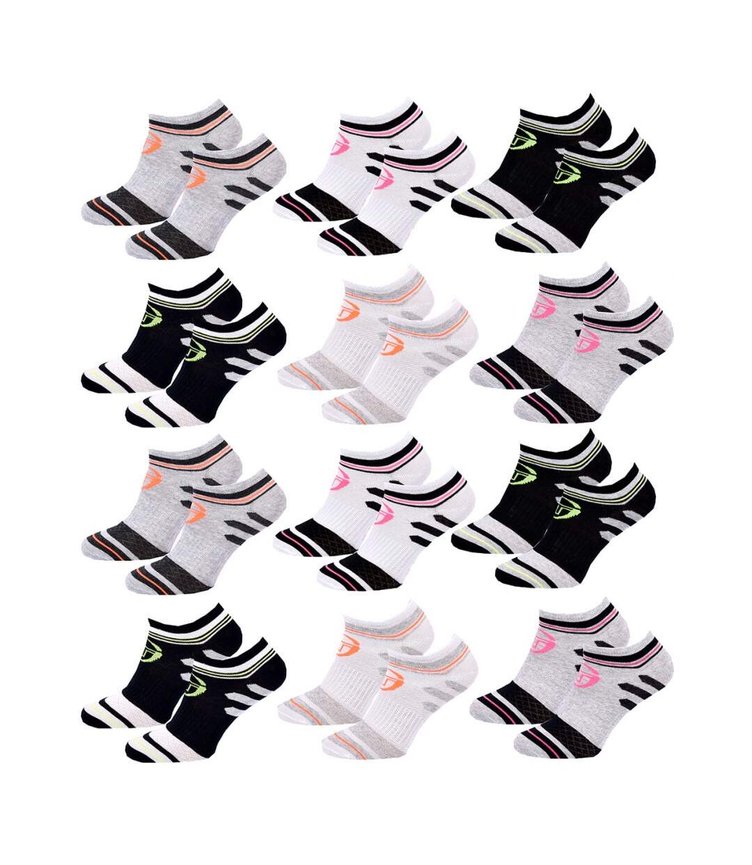 Chaussettes Femme SNEAKER SERGIO TACCHINI Lot de 12 - Pack de 12-1