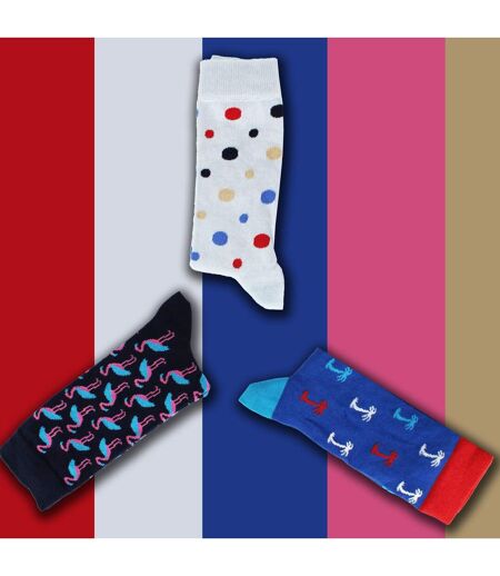 Set of 3 Fun and Stylish Novelty Summer Vibes Dress Mens Socks