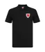 Polo Motif/style Emblème Homme Noir Wales Cymru-1