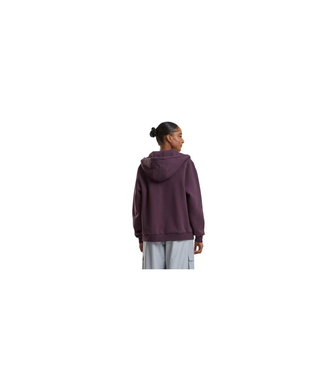 Sweat À Capuche Duveteux Femmes/ladies Prune Pourpre Build Your Brand-4