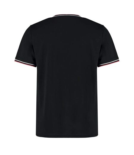 T-shirt Homme Noir Blanc Rouge Kustom Kit