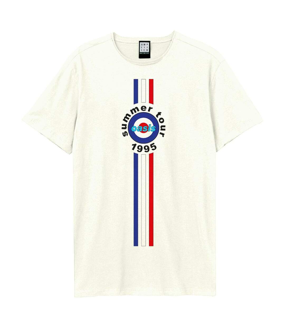 T-shirt tour stripes adulte blanc Amplified-1