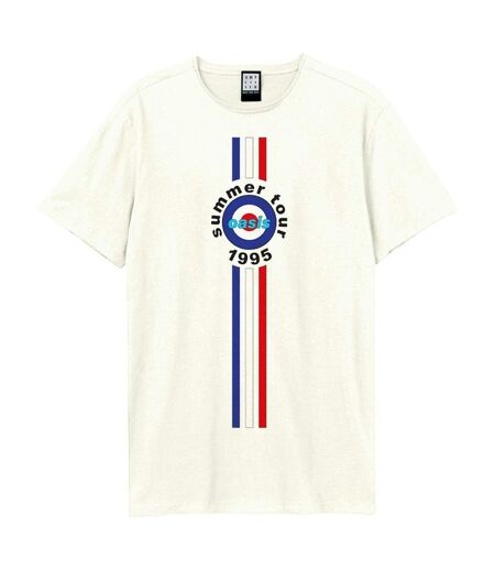 T-shirt tour stripes adulte blanc Amplified