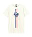 T-shirt tour stripes adulte blanc Amplified-1