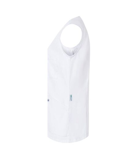 Womens/ladies Essential Sleeveless Work Tunic White Karlowsky