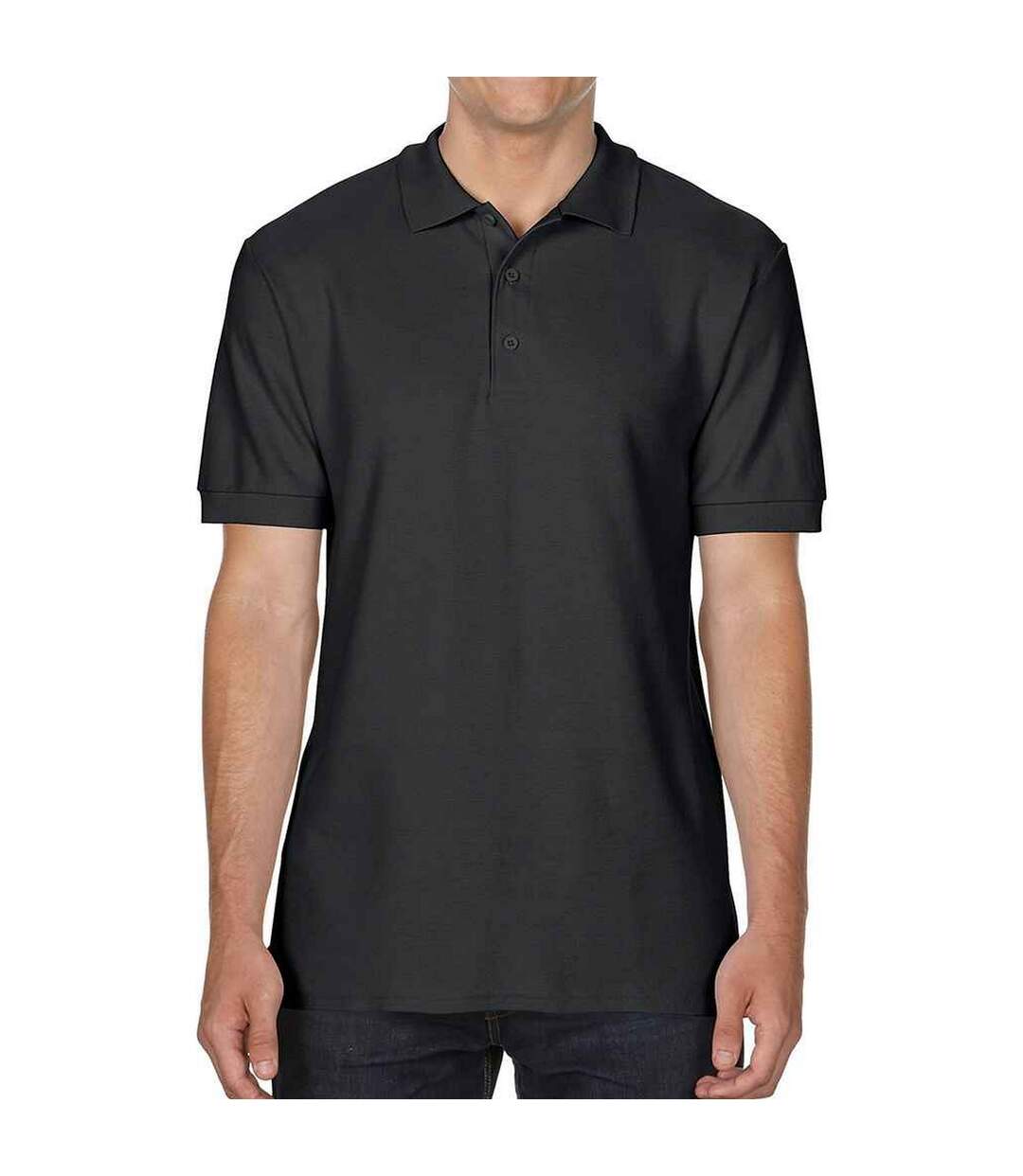 Polo homme noir Gildan