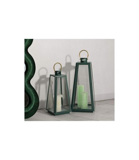 Lot de 2 Lanternes en Verre Grent 57cm Vert